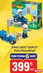 LEGO 10967 DUPLO POLİS MOTOSİKLETİ fiyat ve kampanya bilgisi